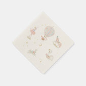 ガールピンクプリンセスバレリーナバースデーパーティー スタンダードカクテルナプキン (角)