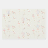 ガールピンクプリンセスバレリーナバースデーパーティー ラッピングペーパーシート (正面2)