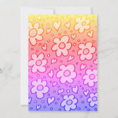 ガールピンクベビーシャワー招待状 招待状 (裏面)