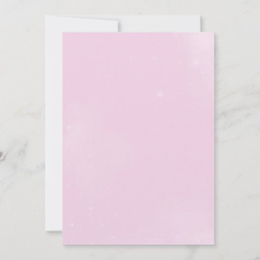 ガールピンクボウ誕生日パーティー サンキューカード (裏面)