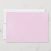 ガールピンクボウ赤ちゃんシャワー写真 招待状 (裏面)