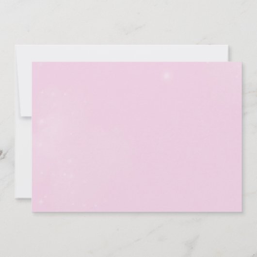 ガールピンクボウ赤ちゃんシャワー写真 招待状 (裏面)