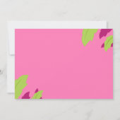 ガールピンク恐竜誕生日招待状 招待状 (裏面)