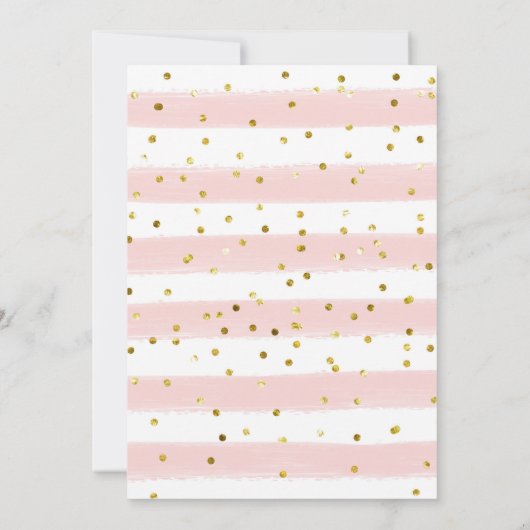 ガールピンク恐竜3レックス誕生日招待状 招待状 (裏面)