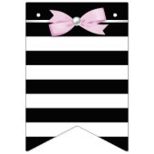 ガールピンク黒ベビーシャワー バンティングフラッグ (第2の旗)