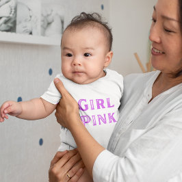 ガールピンク&ピンクドラゴン – 漫画スタイルドラゴン ベビーボディスーツ