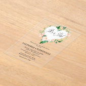 ガールピーチベビーシャワーアクリル招待状 アクリル招待状 (レイダウン)