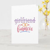 ガールフおもしろいァイルアンシー婚約アイディア カード (黄色い花)