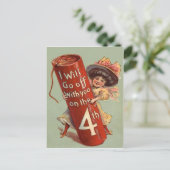 ガールファイアワークファイレクラッカー招待状 ポストカード (スタンド正面)