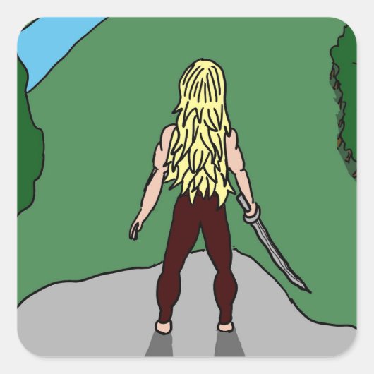 ガールファイターシール スクエアシール (正面)