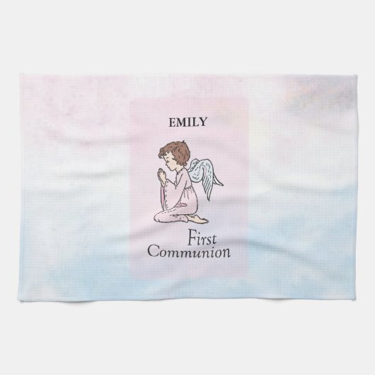ガールファーストコミュニオンエンジェル キッチンタオル (横)