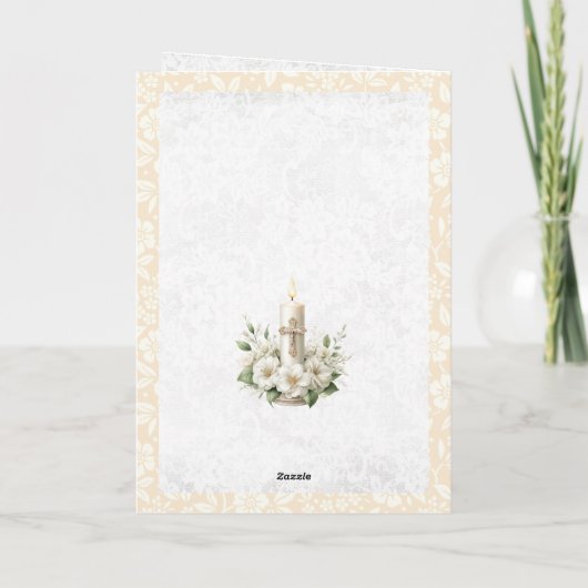 ガールファーストコミュニオンスペシャル恵みグリーティング カード (裏面)