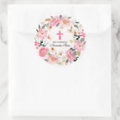 ガールファーストコミューニオンウォーター色ピンクフローラ ラウンドシール (バッグ)