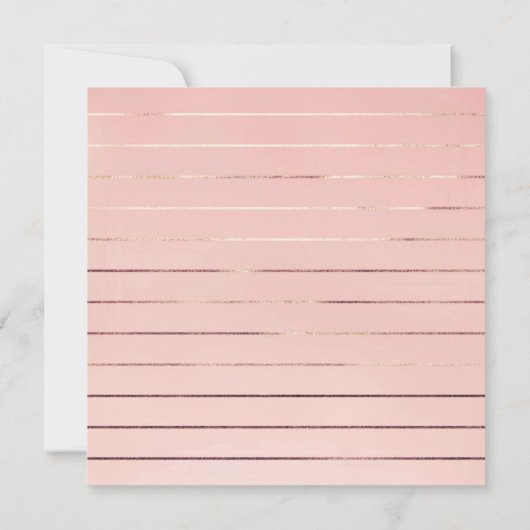 ガールファーストバラ金ゴールド赤面フローラリース 招待状 (裏面)