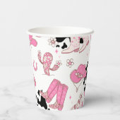 ガールファーストロデオ女性のカーボーイ誕生日パーティー 紙コップ (裏面)