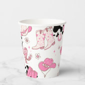 ガールファーストロデオ女性のカーボーイ誕生日パーティー 紙コップ (正面)