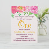 ガールファーストワンフローラ誕生パーティー招待状 招待状 (スタンド正面)