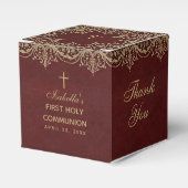 ガールファーストヴィンテージブルゴーニュエレガント金ゴールド フェイバーボックス (正面サイド)