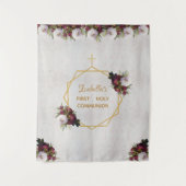 ガールファースト共産背景金ゴールドブルゴーニュ大理石 タペストリー (正面)