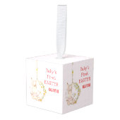 ガールファースト復活祭バニーonフラワースイング キューブオーナメント (正面アングル)