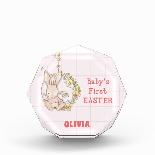 ガールファースト復活祭バニーonフラワースイング フォトブロック (正面)