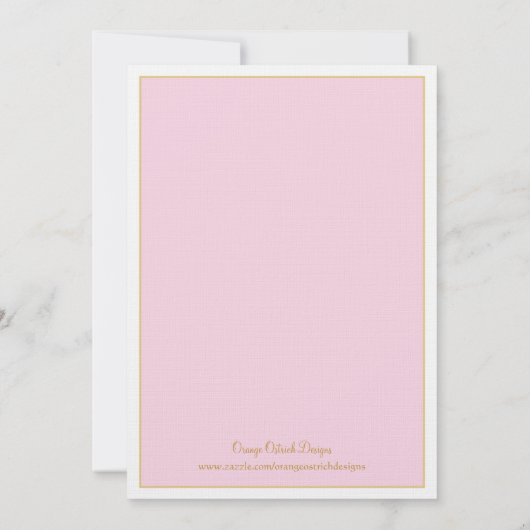 ガールファースト招待状 – ピンク 招待状 (裏面)