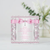 ガールファースト聖餐式クロスダマスクピンクシルバー 招待状 (スタンド正面)