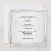 ガールファースト聖餐式ピンクシルバークロス 招待状 (裏面)