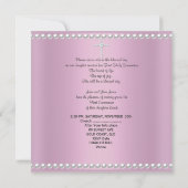 ガールファースト聖餐式ピンクレースピンクパール 招待状 (裏面)