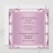 ガールファースト聖餐式ピンクヴェイルピンククロス 招待状 (裏面)