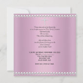 ガールファースト聖餐式ピンクヴェイルピンクパール 招待状 (裏面)