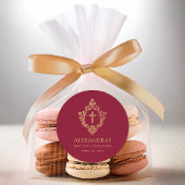 ガールファースト聖餐式ブルゴーニュ金ゴールドクレスト宗教 ラウンドシール