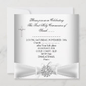 ガールファースト聖餐式ホワイトシルバー 招待状 (裏面)