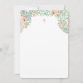 ガールファースト誕生日と《キリスト教》洗礼式や命名式スプリングタイム 招待状 (裏面)