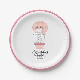 ガールファースト誕生日キリン ペーパープレート