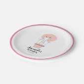 ガールファースト誕生日キリン ペーパープレート (アングル)