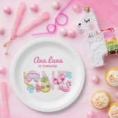 ガールファースト誕生日サマービーチパーティー ペーパープレート (パーティー)
