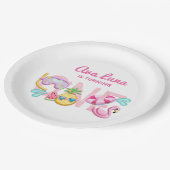 ガールファースト誕生日サマービーチパーティー ペーパープレート (アングル)