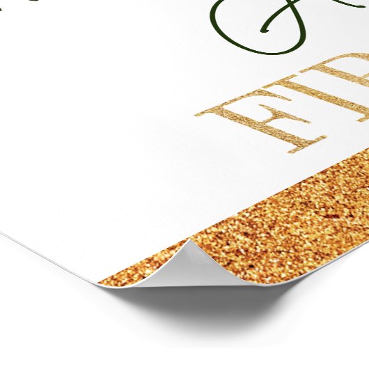 ガールファースト誕生日セントパトリックの日パーソナライズされた ポスター (角)