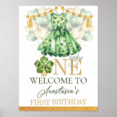 ガールファースト誕生日セントパトリックの日パーソナライズされた ポスター (正面)