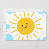 ガールファースト誕生日フォトリトルサンシャイン写真 招待状 (裏面)