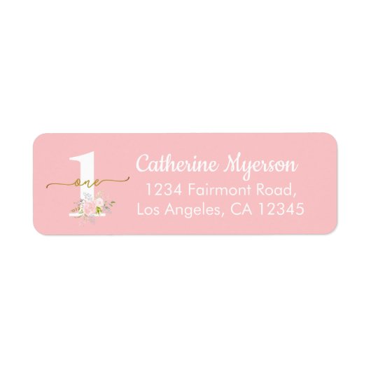 ガールファースト誕生日リトル恋しく思アダーフル住所 ラベル (正面)