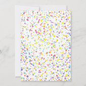 ガールファースト誕生日水彩ハートバルーンカワイト 招待状 (裏面)