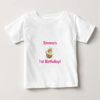 ガールファースト誕生日 ベビーTシャツ