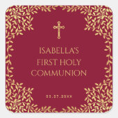 ガールファースト金ゴールドフェイクバ離れルガンディ スクエアシール (正面)