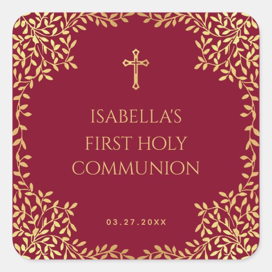 ガールファースト金ゴールドフェイクバ離れルガンディ スクエアシール (正面)