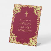 ガールファースト金ゴールドフェイクバ離れルガンディ 台座サイン (正面)