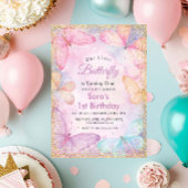 ガールファースト1th誕生日リトルバタフライパーティー 招待状