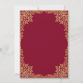 ガールファースト・コミュニオンブルゴーニュ離れ金ゴールドヴィンテージ 招待状 (裏面)