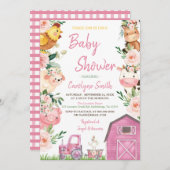 ガールファームの赤ちゃんシャワーの招待状 招待状 (正面/裏面)